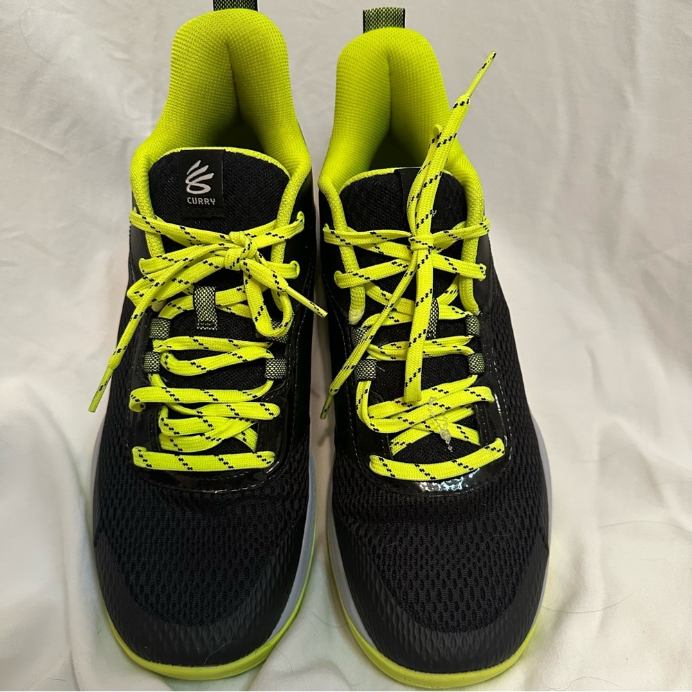 Under Armour 3Z6 Black Green Basketball Shoes Steph Curry unisex M8.5 W10
